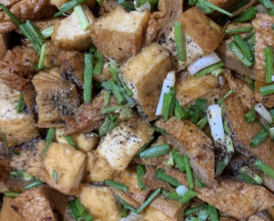 Chả cá + đậu kho