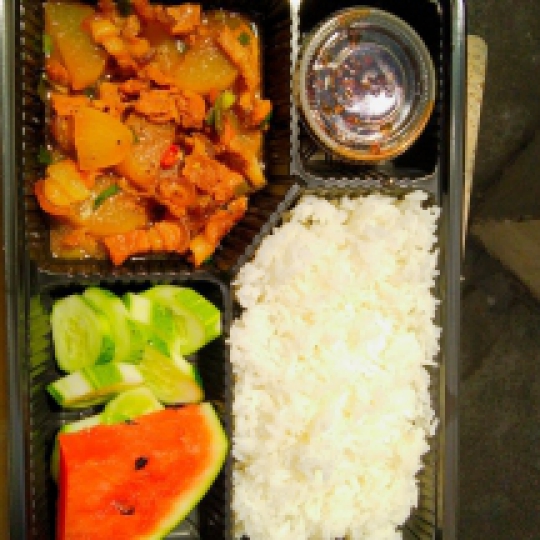 Thịt rim cải trắng