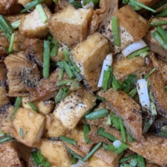 Chả cá + đậu kho